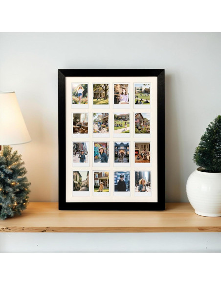 Marco Collage Comtraker para Fotos Polaroid 16 Aperturas Negro