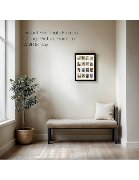 Marco Collage Comtraker para Fotos Polaroid 16 Aperturas Negro