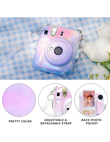 Funda Protectora Transparente WOGOZAN para Fujifilm Instax Mini 12