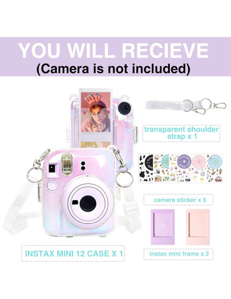 Funda Protectora Transparente WOGOZAN para Fujifilm Instax Mini 12