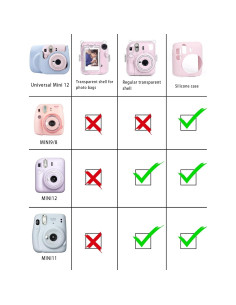 Funda de Cámara Instantánea Frankmate Rosa para Fujifilm Instax Mini 11/9/8/8+ 2