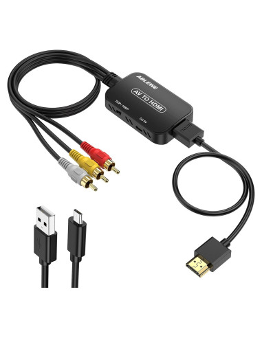 Convertidor RCA a HDMI ABLEWE 720P/1080P con Cables Incluidos