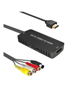 Convertidor de Video Compuesto RCA y S-Video a HDMI LVY 1080P