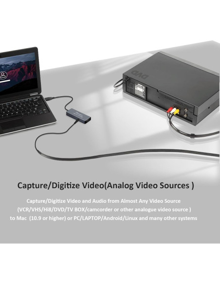 Tarjeta de Captura de Video USB WinRaybot 4K HDMI RCA