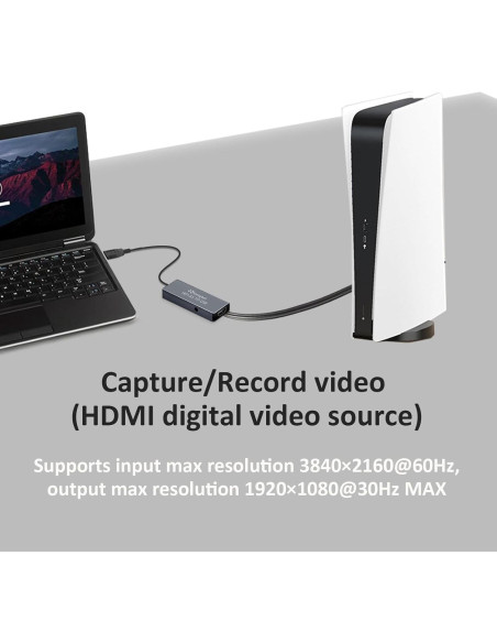 Tarjeta de Captura de Video USB WinRaybot 4K HDMI RCA