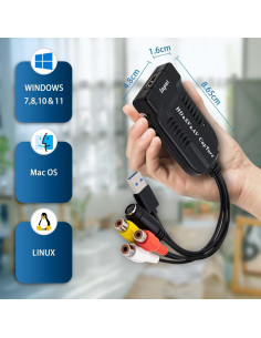 Tarjeta de Captura de Video HDSUNWSTD 1080P USB 2.0 AV HDMI 2