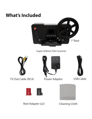 Escáner de película Magnasonic FS81, digitaliza Super 8/8mm