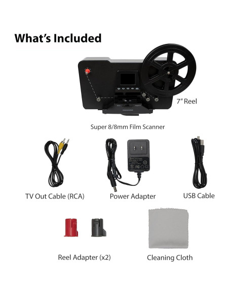 Escáner de película Magnasonic FS81, digitaliza Super 8/8mm
