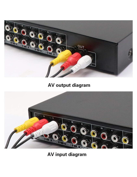 Divisor Amplificador 8 en 1 RCA AV QiCheng 7386 para TV