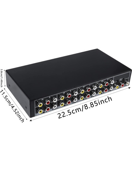 Divisor Amplificador 8 en 1 RCA AV QiCheng 7386 para TV