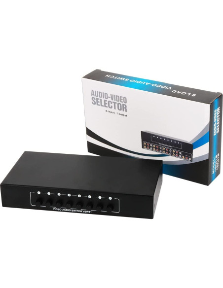 Divisor Amplificador 8 en 1 RCA AV QiCheng 7386 para TV