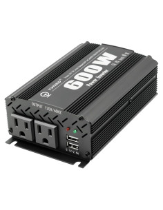 Inversor de Potencia 600W TVNIKD DC 12V a AC 110V con 2 USB