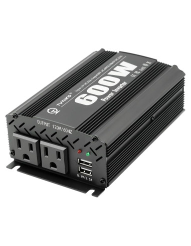 Inversor de Potencia 600W TVNIKD DC 12V a AC 110V con 2 USB