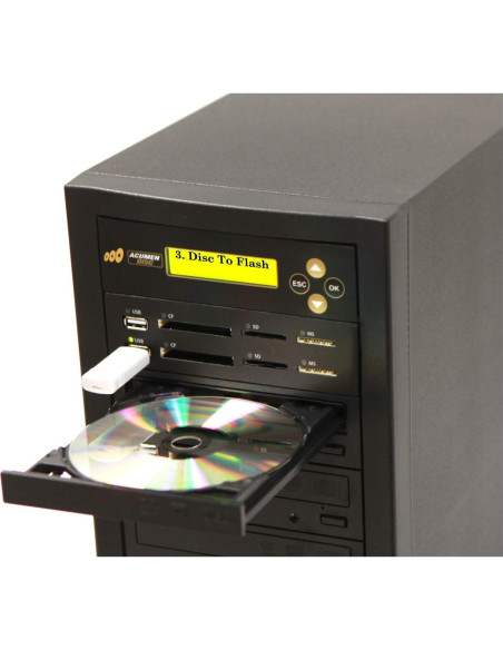 Duplicador de Discos Acumen Disc Crossover 1 a 2 CD DVD USB