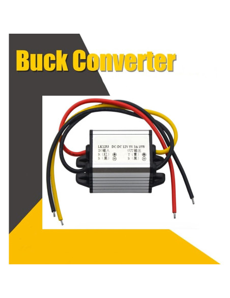 Convertidor de Voltaje DC 12V a 5V 3A SIPYTOPF para Automóvil