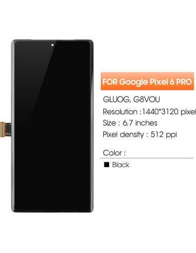 Pantalla LCD de Reemplazo para Google Pixel 6 Pro - Negro