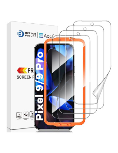 AACL 4-Pack Película Protectora Híbrida para Google Pixel 9/9 Pro