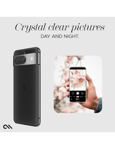Protector de Lente de Cámara Case-Mate para Google Pixel 8 - Vidrio Templado 9H Anti-Rasguños