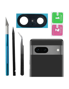 Lente de Cristal de Cámara Trasera Google Pixel 7 con Adhesivo