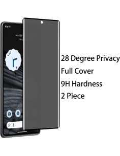 Paquete de 2 Cristales Templados Privacidad BWEDXEZ para Google Pixel 7 Pro 9H 2