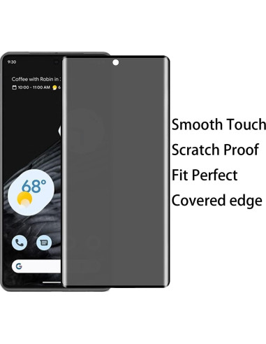 Paquete de 2 Cristales Templados Privacidad BWEDXEZ para Google Pixel 7 Pro 9H