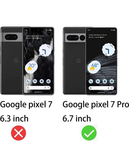 Paquete de 2 Cristales Templados Privacidad BWEDXEZ para Google Pixel 7 Pro 9H