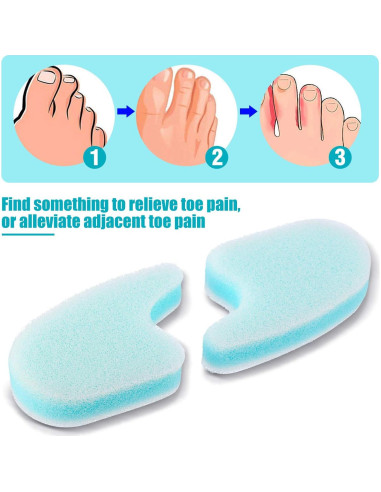 Separadores de Dedos de Espuma Mudder 16 Piezas Alivio Callos