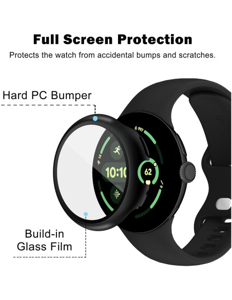 5 Fundas Protectoras para Google Pixel Watch 41mm YUVIKE
