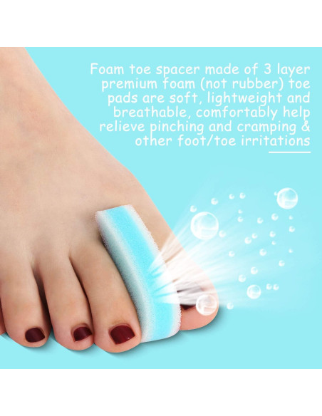 Separadores de Dedos de Espuma Mudder 16 Piezas Alivio Callos