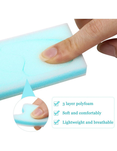 Separadores de Dedos de Espuma Mudder 16 Piezas Alivio Callos