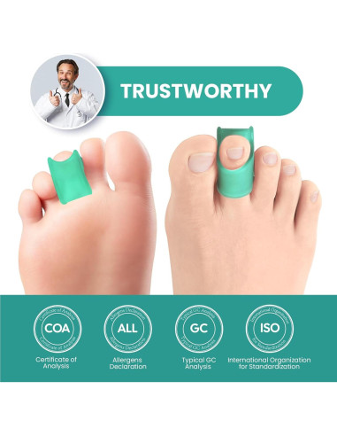 Corrector de Dedos en Garra Welnove - 6 Férulas de Gel Suave