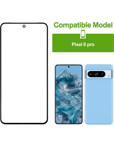 Cristal de Lente Frontal Reemplazo para Pixel 8 Pro - Kit de Herramientas