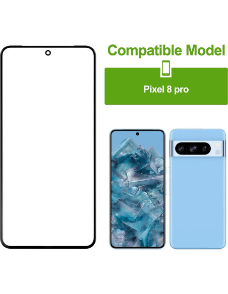 Cristal de Lente Frontal Reemplazo para Pixel 8 Pro - Kit de Herramientas