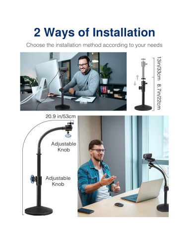 Soporte para Webcam Puroma con Brazo Flexible 53 cm