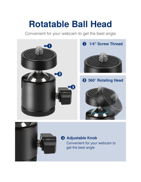 Soporte para Webcam Puroma con Brazo Flexible 53 cm