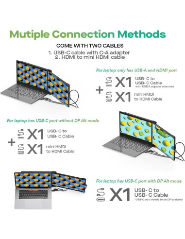 Extensor de Pantalla Portátil Mobile Pixels Duex Max DS 14.1 FHD