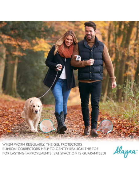 Separadores de Dedos Alayna Corrector de Juanetes Gel 2 Pcs