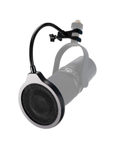 Filtro Pop YOUSHARES 10 cm 3 Capas con Clip Flexible para Shure MV7