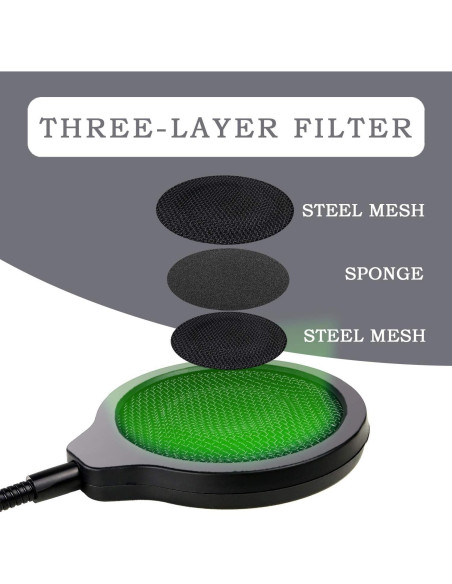 Filtro Pop YOUSHARES 10 cm 3 Capas con Clip Flexible para Shure MV7