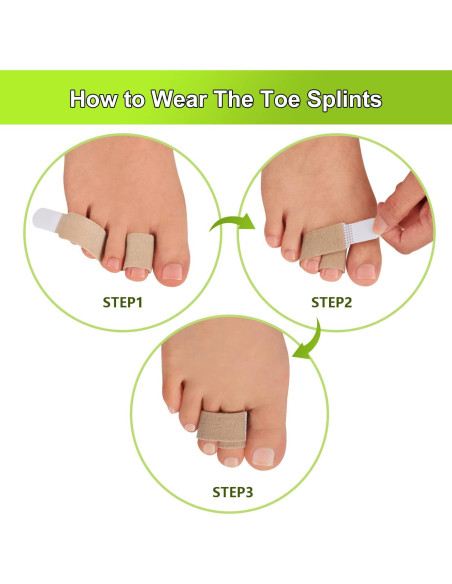 Férulas para Dedos Torcidos Bukihome - 12 Piezas, 6 Grandes y 6 Medias