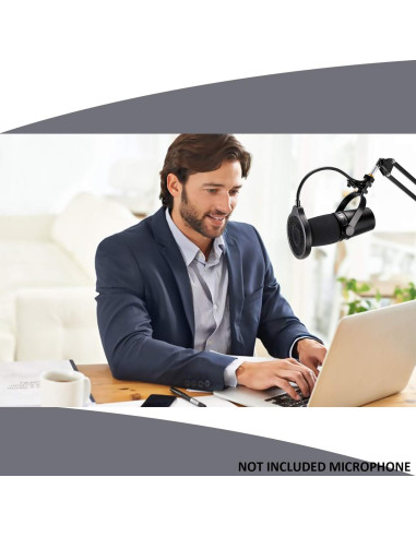 Filtro Pop YOUSHARES 10 cm 3 Capas con Clip Flexible para Shure MV7