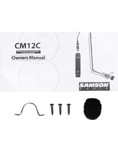 Micrófono de coro colgante Samson CM12C, 0.36 kg, Negro