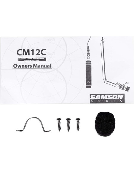 Micrófono de coro colgante Samson CM12C, 0.36 kg, Negro
