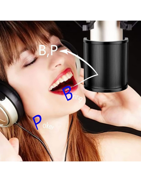 Filtro Pop PEMOTech 3 Capas para Micrófono 45-61 mm