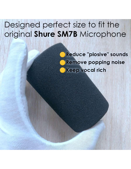 Filtro Pop RhymKawa Compatible con Micrófonos Shure SM7B, MV7
