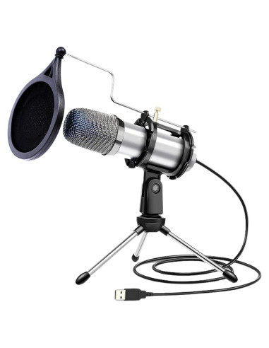 Micrófono USB de condensador Goodscious JRHS0074 para PC