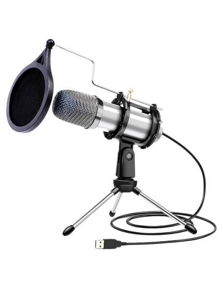 Micrófono USB de condensador Goodscious JRHS0074 para PC