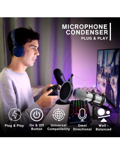 Micrófono USB de condensador Goodscious JRHS0074 para PC 2