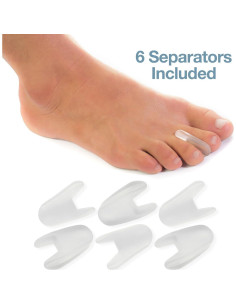 Separadores de Dedos de Gel ZenToes Pequeños - Set de 6 para Juanetes 2