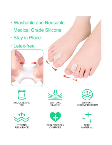 Separadores de Dedos de Gel Samaya Home - 12 Piezas Grande